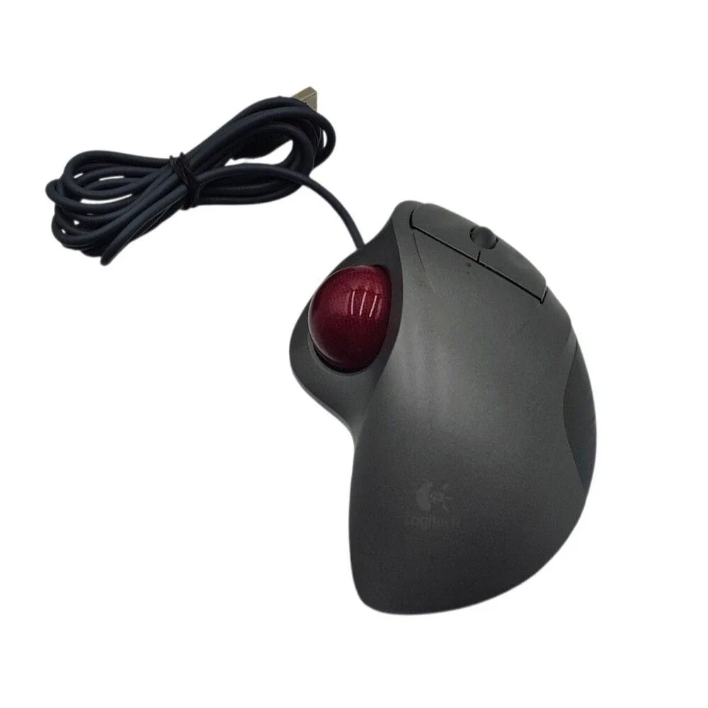 Logitech T-BB18 Wired Optical Trackball Mouse 3-Button Scroll Wheel Tested